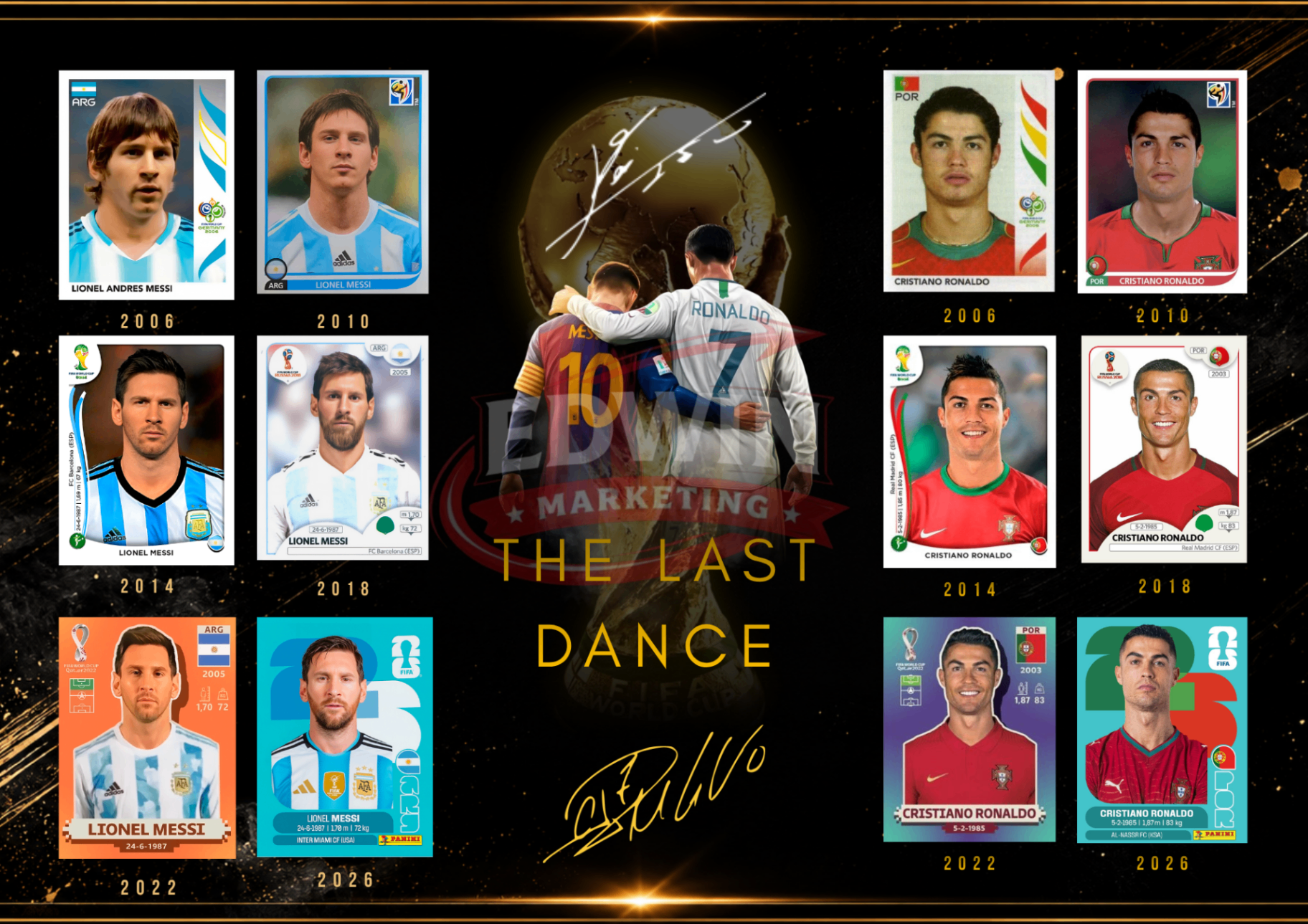 Plantilla Messi vs CR7.